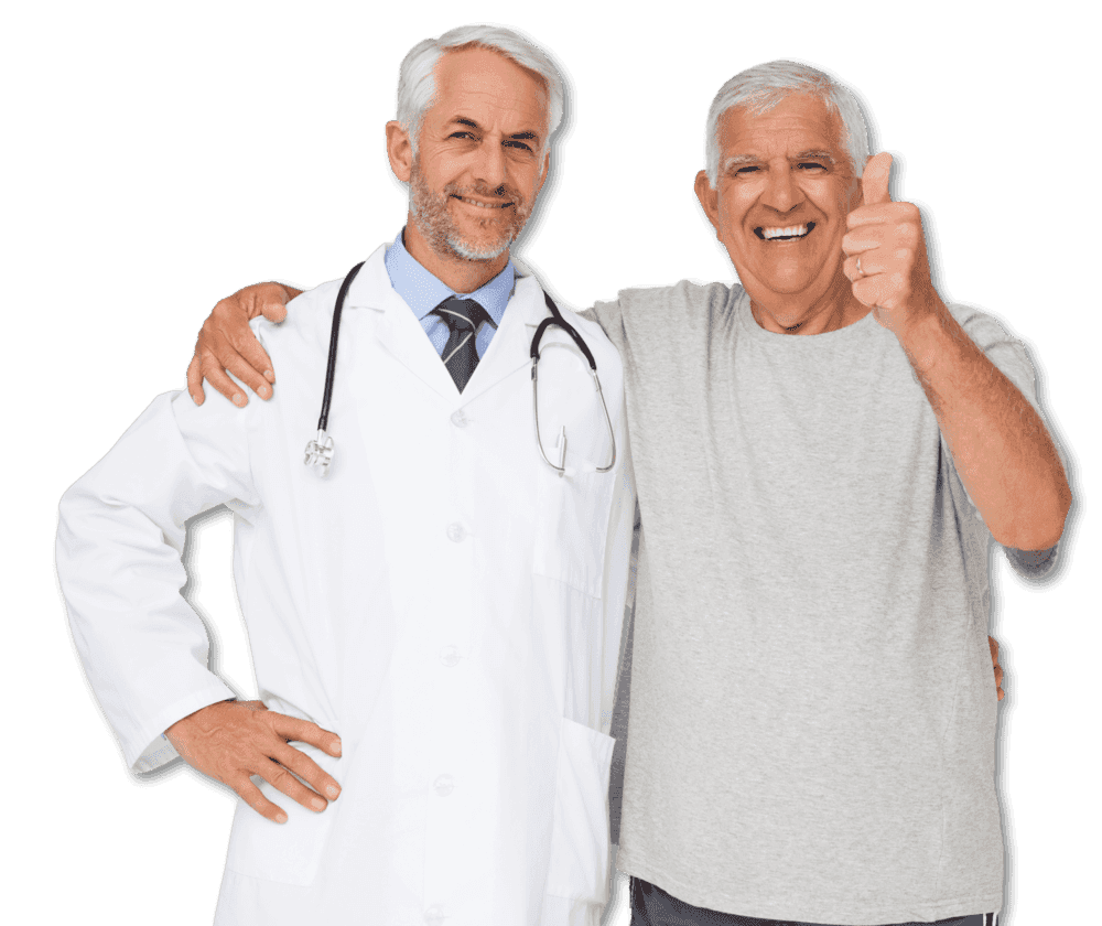 Patient holding tablet